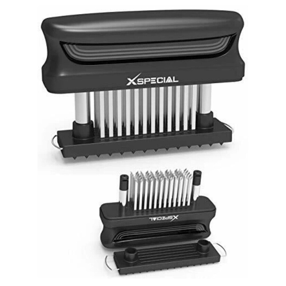 48 Blade Meat Tenderizer Stainless Steel Needle Tool Black